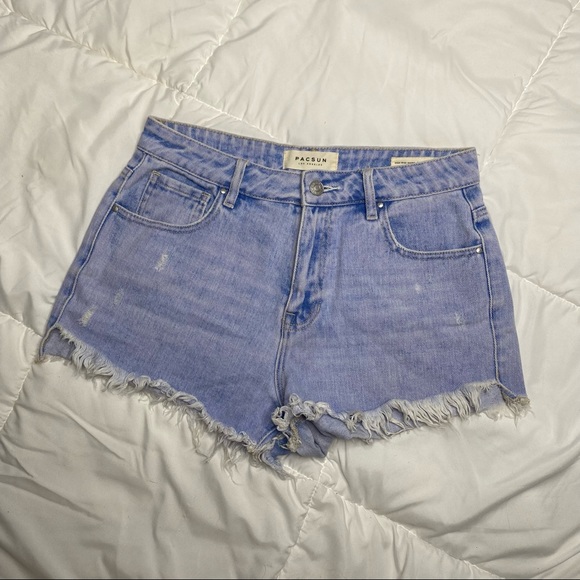 Pacsun High Rise Light Wash Shorts - Picture 1 of 4
